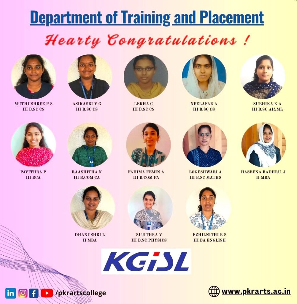 PKR College Placements 2025 - Students achieving IT careers through KGiSL placements