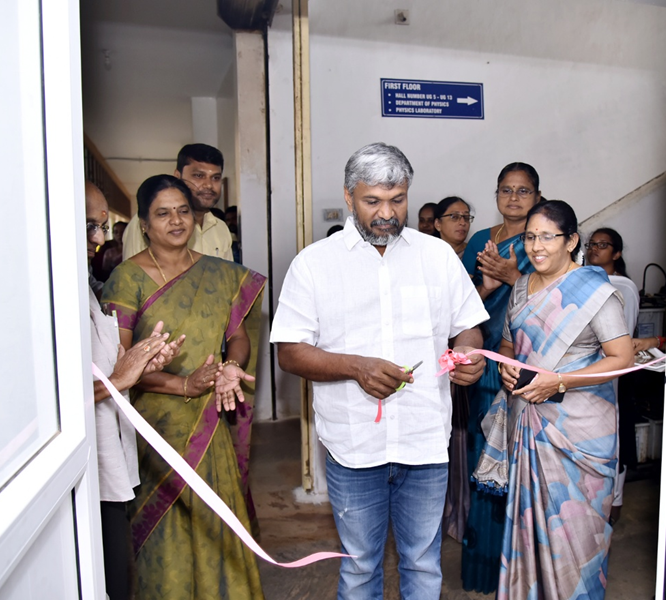Inauguration of Akshayam 360 Training Academy at PKR Arts College with ribbon cutting ceremony by dignitaries.